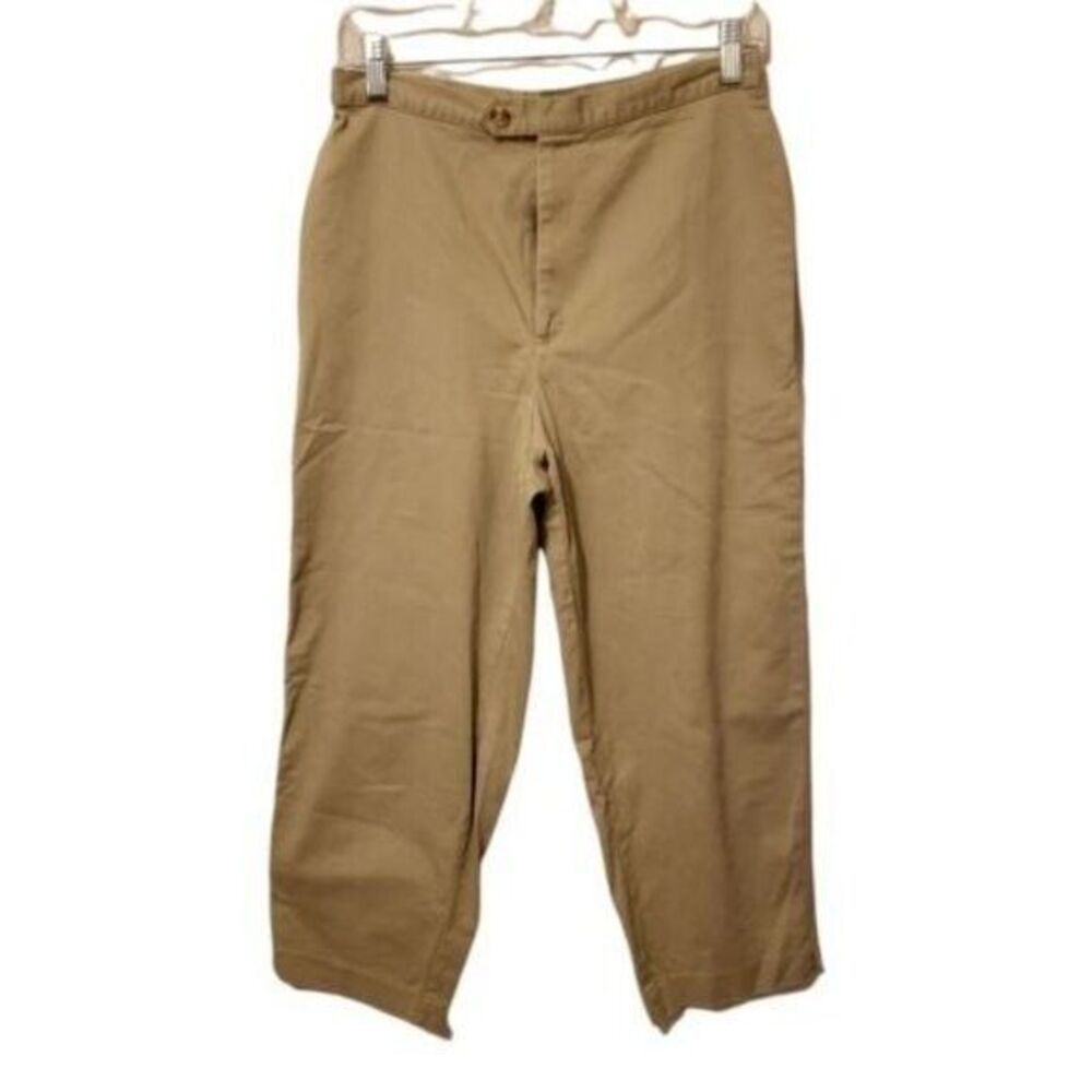 Danielle Martin Womens Size 10  Tan Solid Khaki Capri Pants